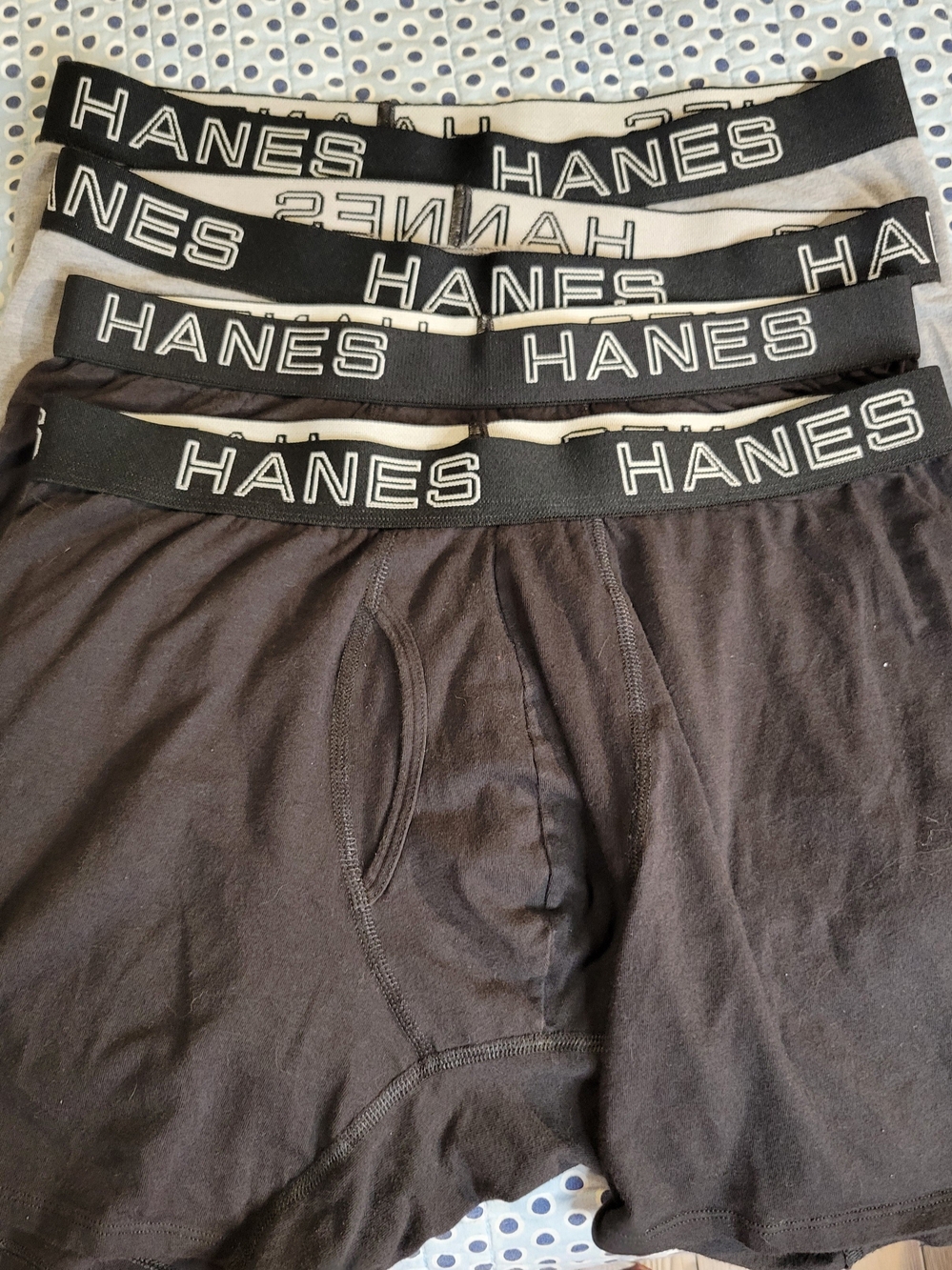 Hanes Men’s Boxer Briefs in Black and Gray – Pack of 4